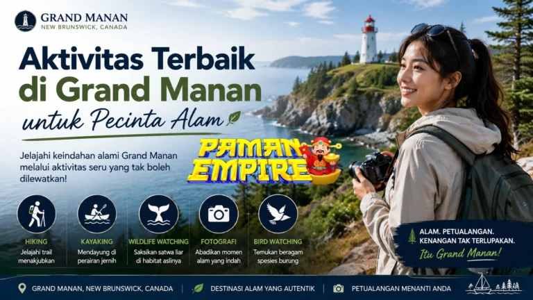 Suasana alam Grand Manan untuk menikmati liburan dengan waktu layar yang lebih seimbang